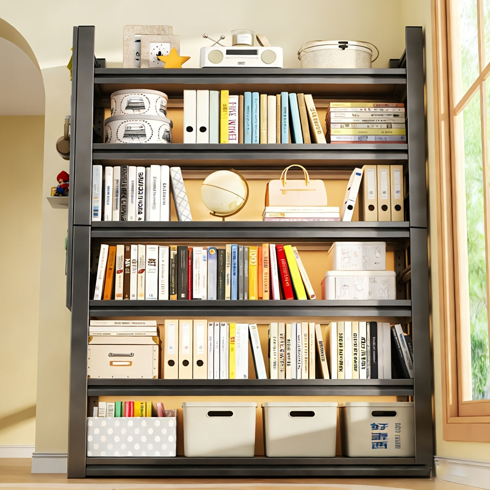 House 6-Tier Shelving, 3000lbs Adjustable Storage Shelves, Boltless Book Shelf, Shelf Organizer for Kitchen, Living Room, Study, Open Display Shelves, Toy Storage Organizer with Anti-Tilt Device, Modern Book Cases And Book Shelves, 45''W*18''D*82''H