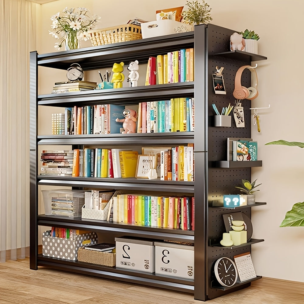 House 6-Tier Shelving, 3000lbs Adjustable Storage Shelves, Boltless Book Shelf, Shelf Organizer for Kitchen, Living Room, Study, Open Display Shelves, Toy Storage Organizer with Anti-Tilt Device, Modern Book Cases And Book Shelves, 45''W*18''D*82''H