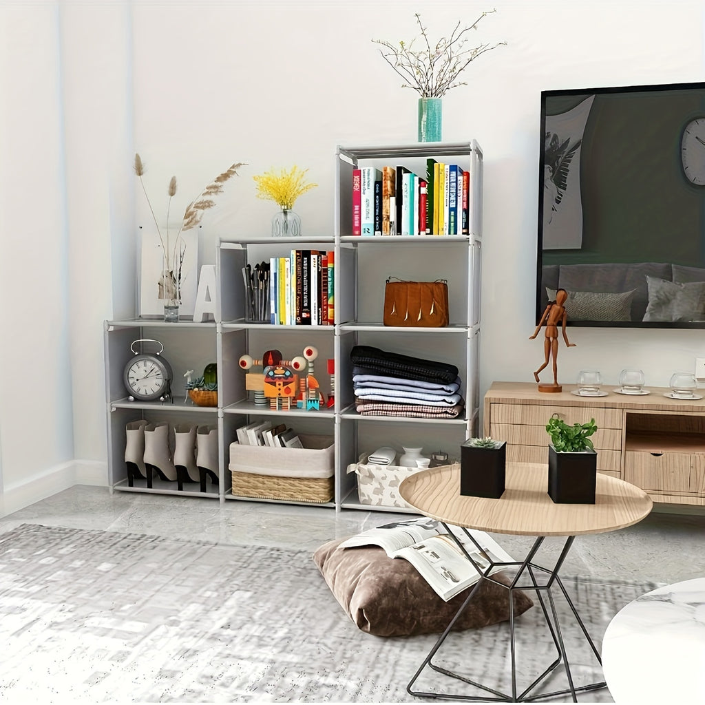 Versatile And Straightforward Bookshelf - Quick to Put Together, Compact Design, Ideal for Home Offices, Student Housing, And Rented Flats