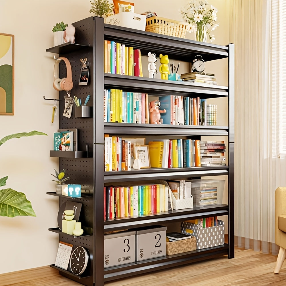 House 6-Tier Shelving, 3000lbs Adjustable Storage Shelves, Boltless Book Shelf, Shelf Organizer for Kitchen, Living Room, Study, Open Display Shelves, Toy Storage Organizer with Anti-Tilt Device, Modern Book Cases And Book Shelves, 45''W*18''D*82''H