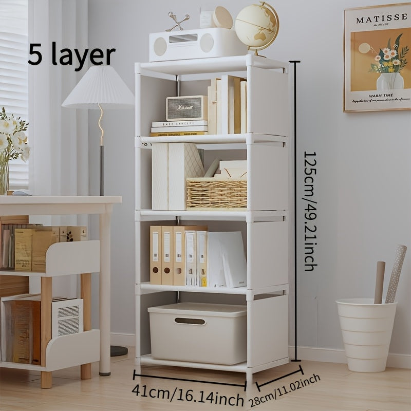Home Simple Bookshelf Home Simple Bookshelf, Student Small Bookshelf, Desktop Office Bookshelf, Rental House Storage Rack, Dormitory Luggage Rack, Bedside Bedroom Floor To Floor Shelf