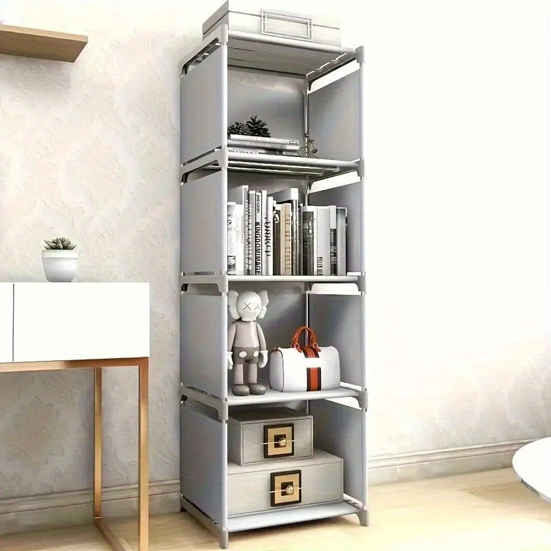 A Straightforward Bookshelf for The Office That Is Easy to Put Together, Saves Space, And Can Store Books, Clothing, And More.