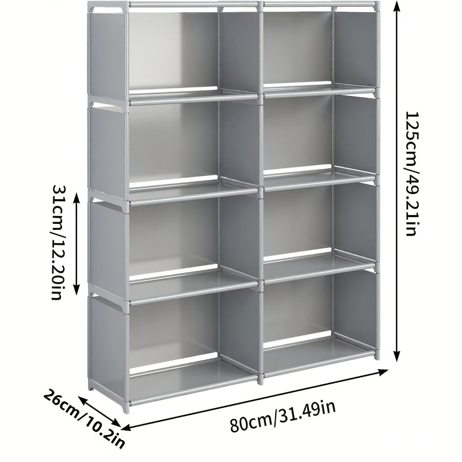 Easy-To-Assemble Multi-Tier Book Storage Shelf, Easy Wardrobe for Household Clothing Storage, Versatile Dust-Resistant Utility Cabinet, Ideal for Offices, Classrooms, Rental Spaces, And Dorms