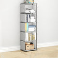 1pc Multi-layer Easy-to-assemble Bookshelf, Home-use Simple Wardrobe, Multifunctional Storage Cabinet, Suitable for Offices, Rental Rooms, And Dormitories.