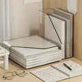 2pcs Transparent Acrylic Bookshelf\u002FTransparent File Folder\u002FDesktop File Organizer\u002FMulti-Functional Office Supplies Storage Rack\u002FVertical Bookshelf and Stationery Rack