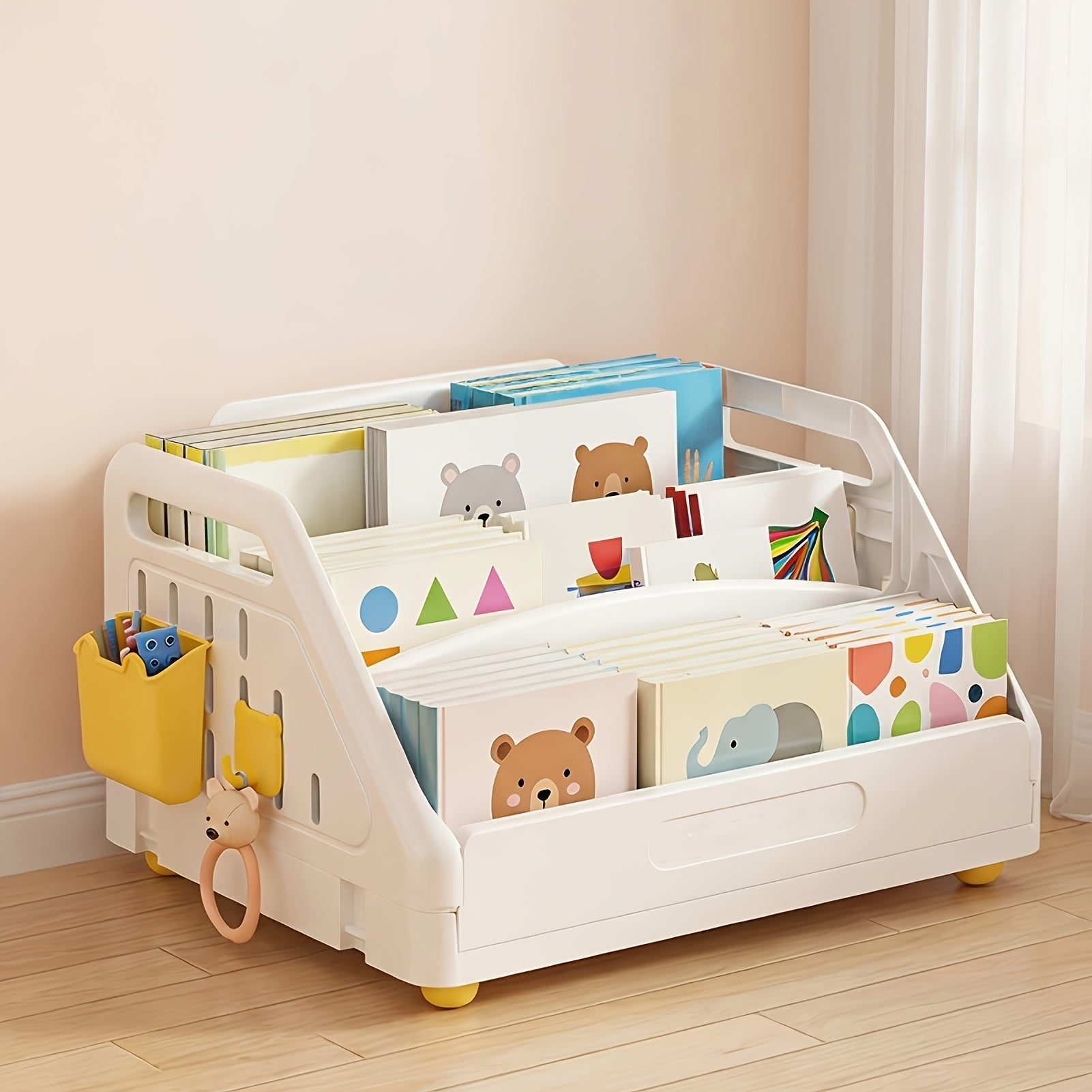 Stylish Multi-Tier Book Storage Rack With Clear Classification, Sturdy & Space-Saving Design, Foldable Multifunction Bookshelf\u002FOrganizer For Bedroom And Bedside, Ideal For Neatly Storing Books And Daily Items, Standing Shelf