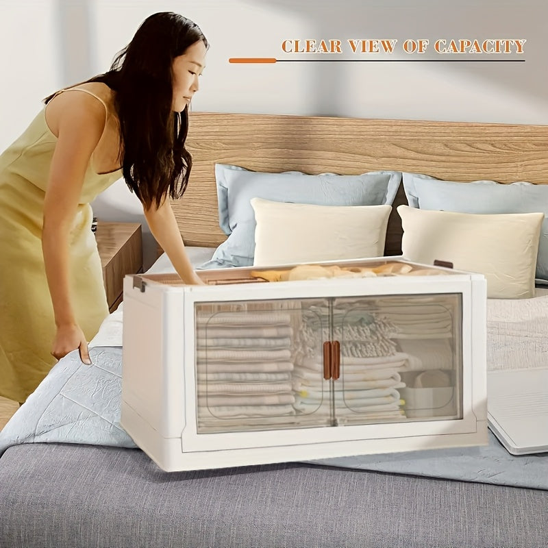 1\u002F2\u002F3\u002F4\u002F5-Layer Extra Large Storage Cabinet, Multi-Layer Foldable Storage Box with Door, Stackable Storage Cabinet for Shoes, Sundries, Books, Clothes, Home Storage Organizer for Closet, Wardrobe, Bedroom, Bathroom, Office, Kitchen