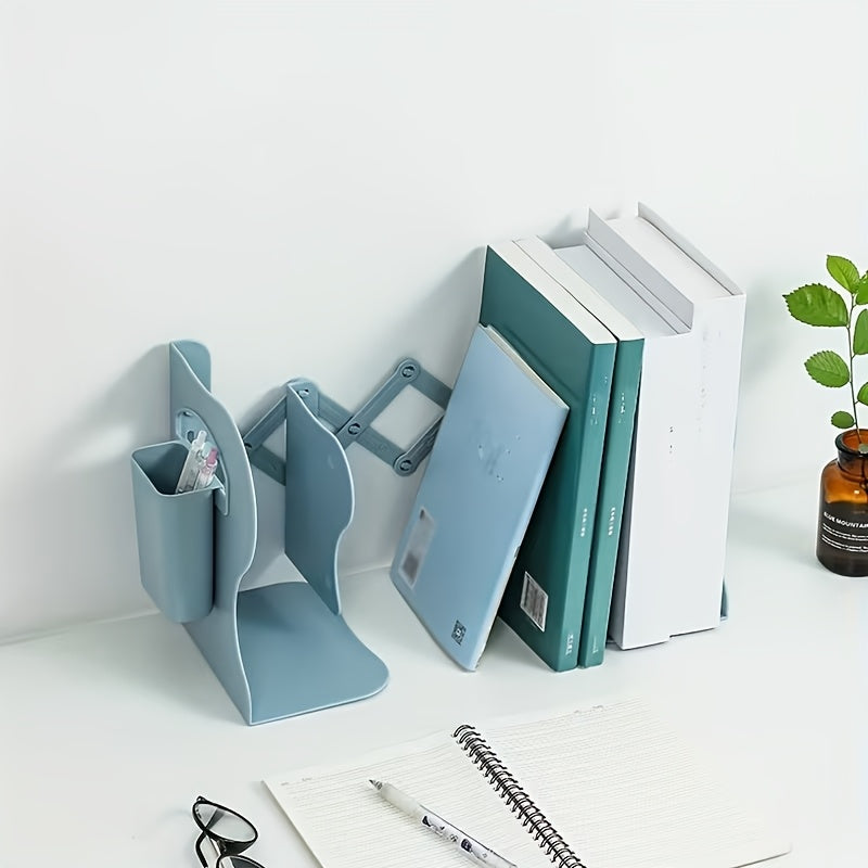 2026 New Standalone Collapsible Bookshelf, A-Frame Design, Office Storage, Compact Bookshelf, Ideal for Home And Workplace, Expandable, Space-Efficient Layout, Works with Pen Holders, Perfect for Christmas Gifts!