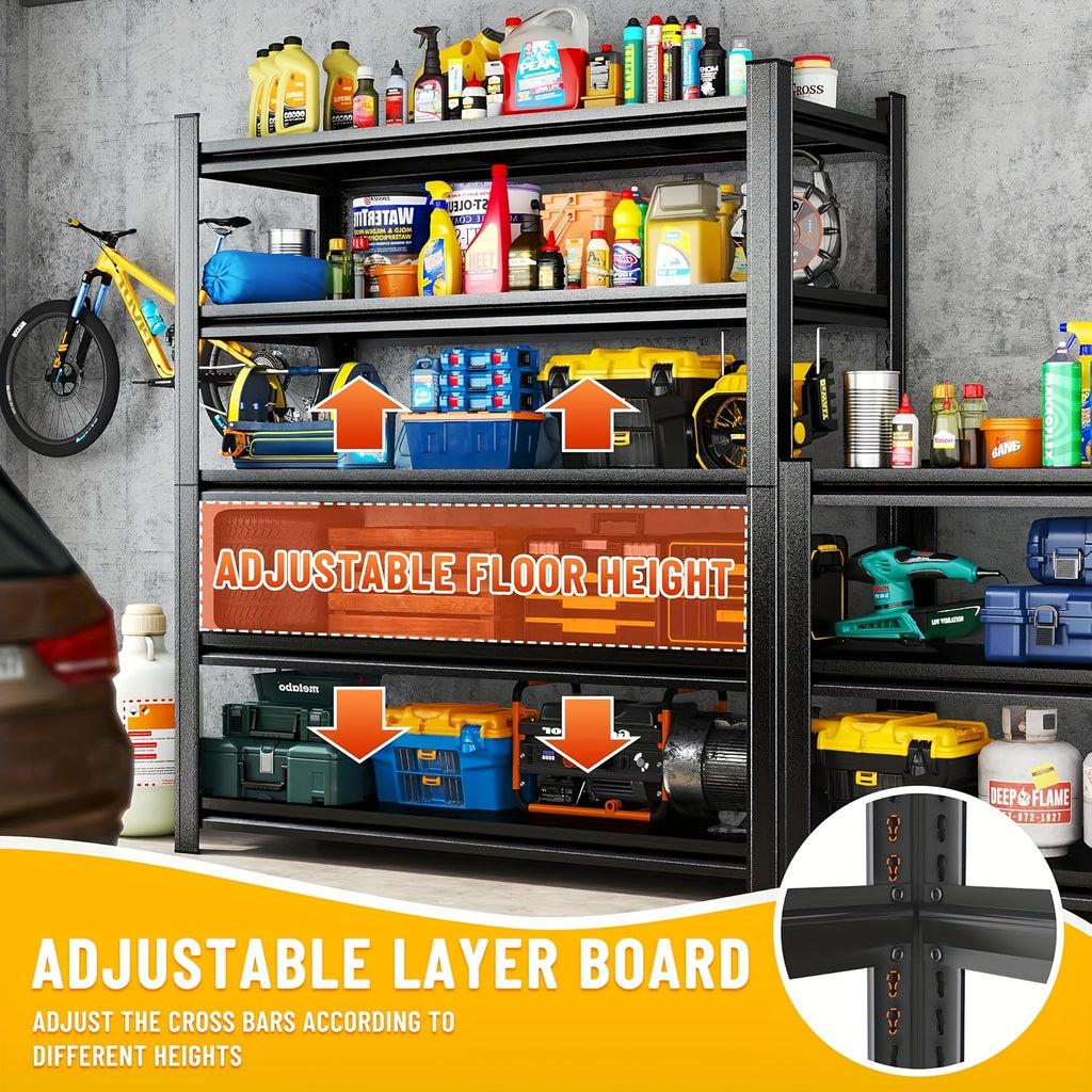 House 6-Tier Shelving, 3000lbs Adjustable Storage Shelves, Boltless Book Shelf, Shelf Organizer for Kitchen, Living Room, Study, Open Display Shelves, Toy Storage Organizer with Anti-Tilt Device, Modern Book Cases And Book Shelves, 45''W*18''D*82''H