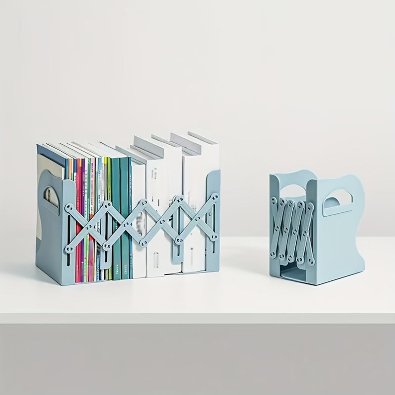 2026 New Standalone Collapsible Bookshelf, A-Frame Design, Office Storage, Compact Bookshelf, Ideal for Home And Workplace, Expandable, Space-Efficient Layout, Works with Pen Holders, Perfect for Christmas Gifts!