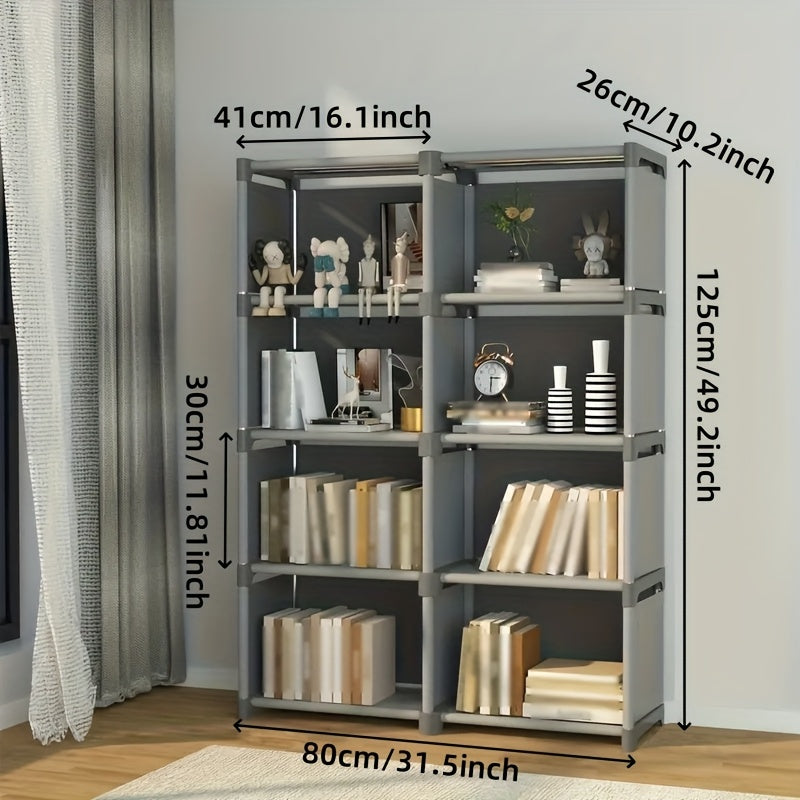 A Straightforward Bookshelf for The Office That Is Easy to Put Together, Saves Space, And Can Store Books, Clothing, And More.