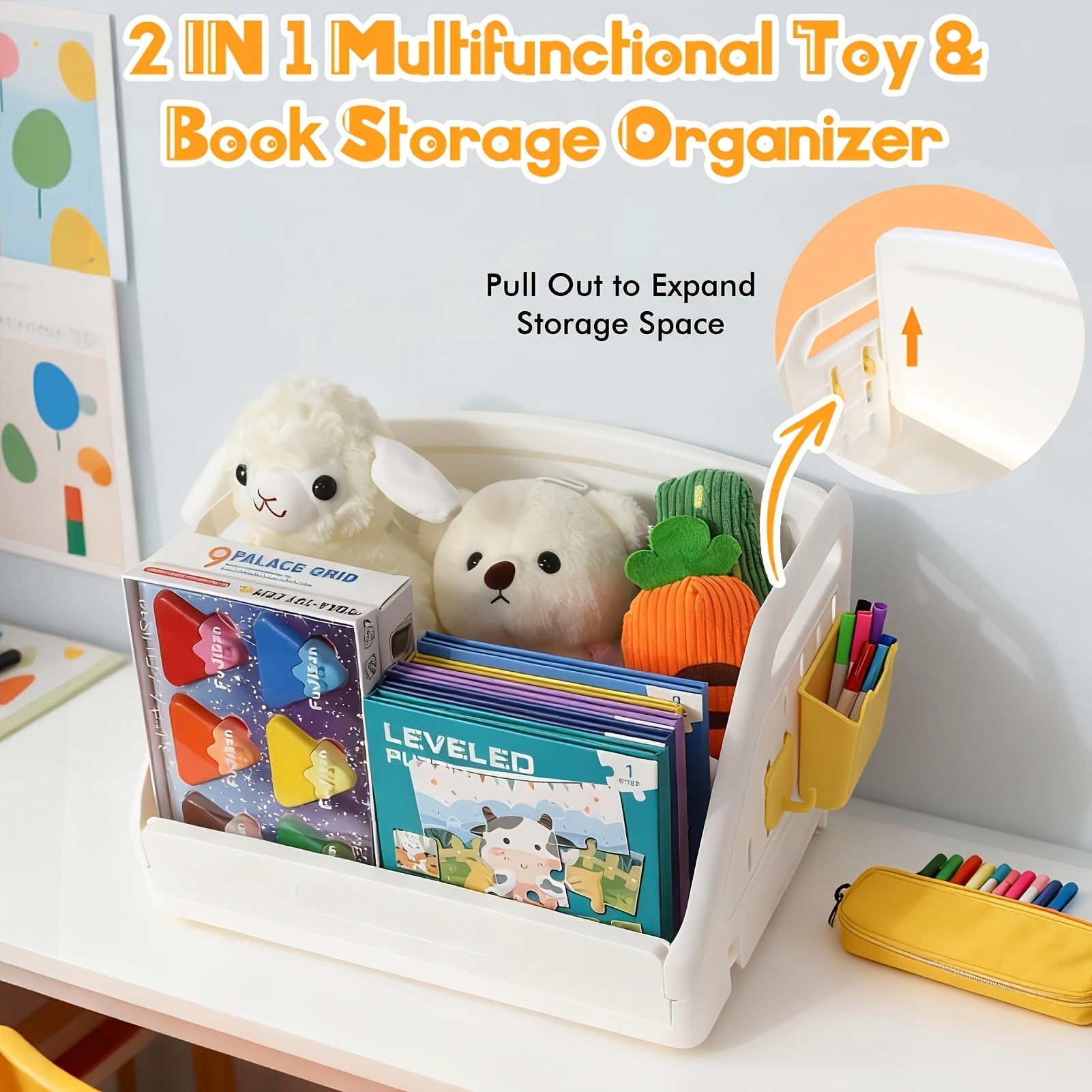 Stylish Multi-Tier Book Storage Rack With Clear Classification, Sturdy & Space-Saving Design, Foldable Multifunction Bookshelf\u002FOrganizer For Bedroom And Bedside, Ideal For Neatly Storing Books And Daily Items, Standing Shelf