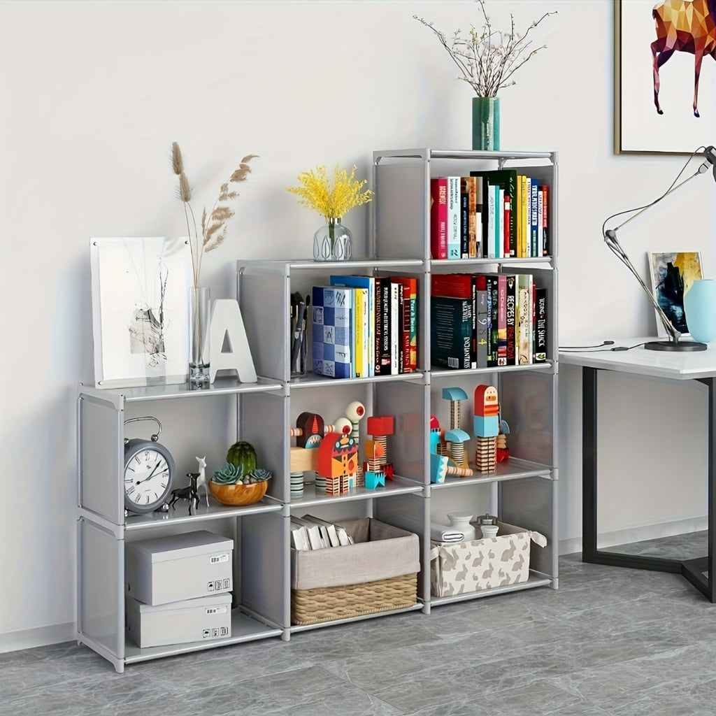 Versatile And Straightforward Bookshelf - Quick to Put Together, Compact Design, Ideal for Home Offices, Student Housing, And Rented Flats