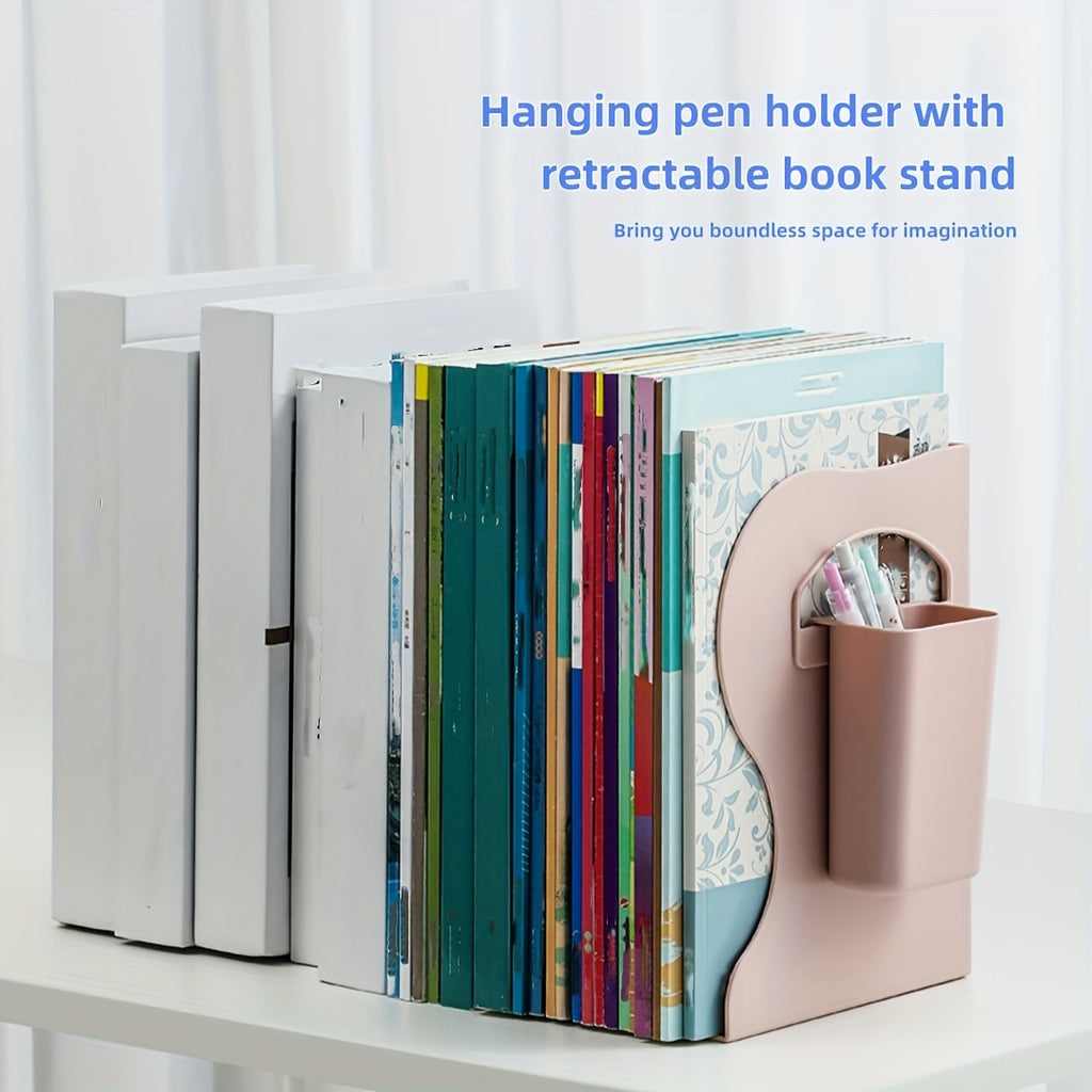 2026 New Standalone Collapsible Bookshelf, A-Frame Design, Office Storage, Compact Bookshelf, Ideal for Home And Workplace, Expandable, Space-Efficient Layout, Works with Pen Holders, Perfect for Christmas Gifts!