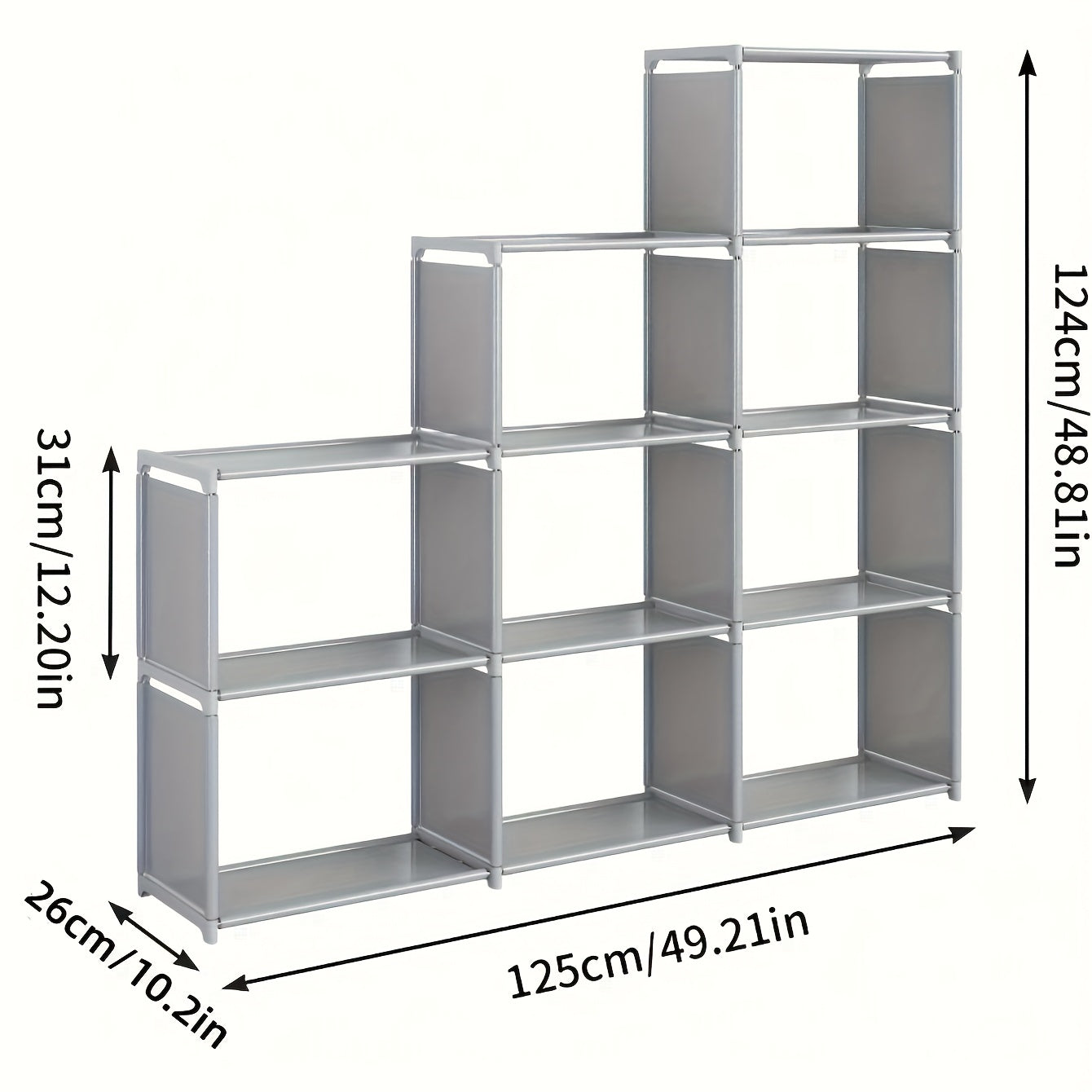 Versatile And Straightforward Bookshelf - Quick to Put Together, Compact Design, Ideal for Home Offices, Student Housing, And Rented Flats