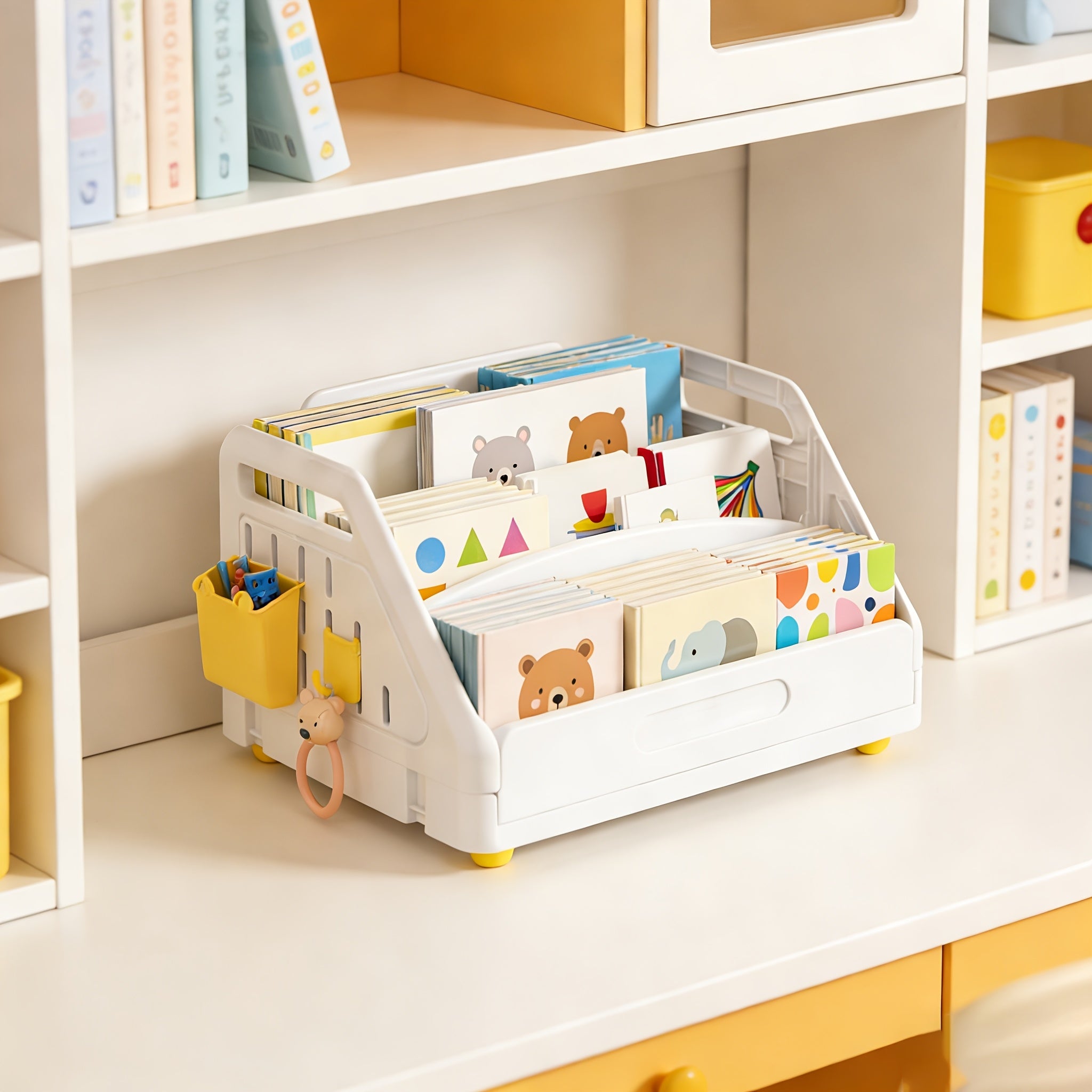 Stylish Multi-Tier Book Storage Rack With Clear Classification, Sturdy & Space-Saving Design, Foldable Multifunction Bookshelf\u002FOrganizer For Bedroom And Bedside, Ideal For Neatly Storing Books And Daily Items, Standing Shelf
