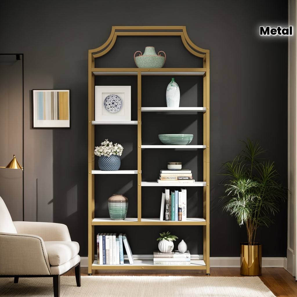 Lux 8-Shelf Open Bookshelf, 70.87\