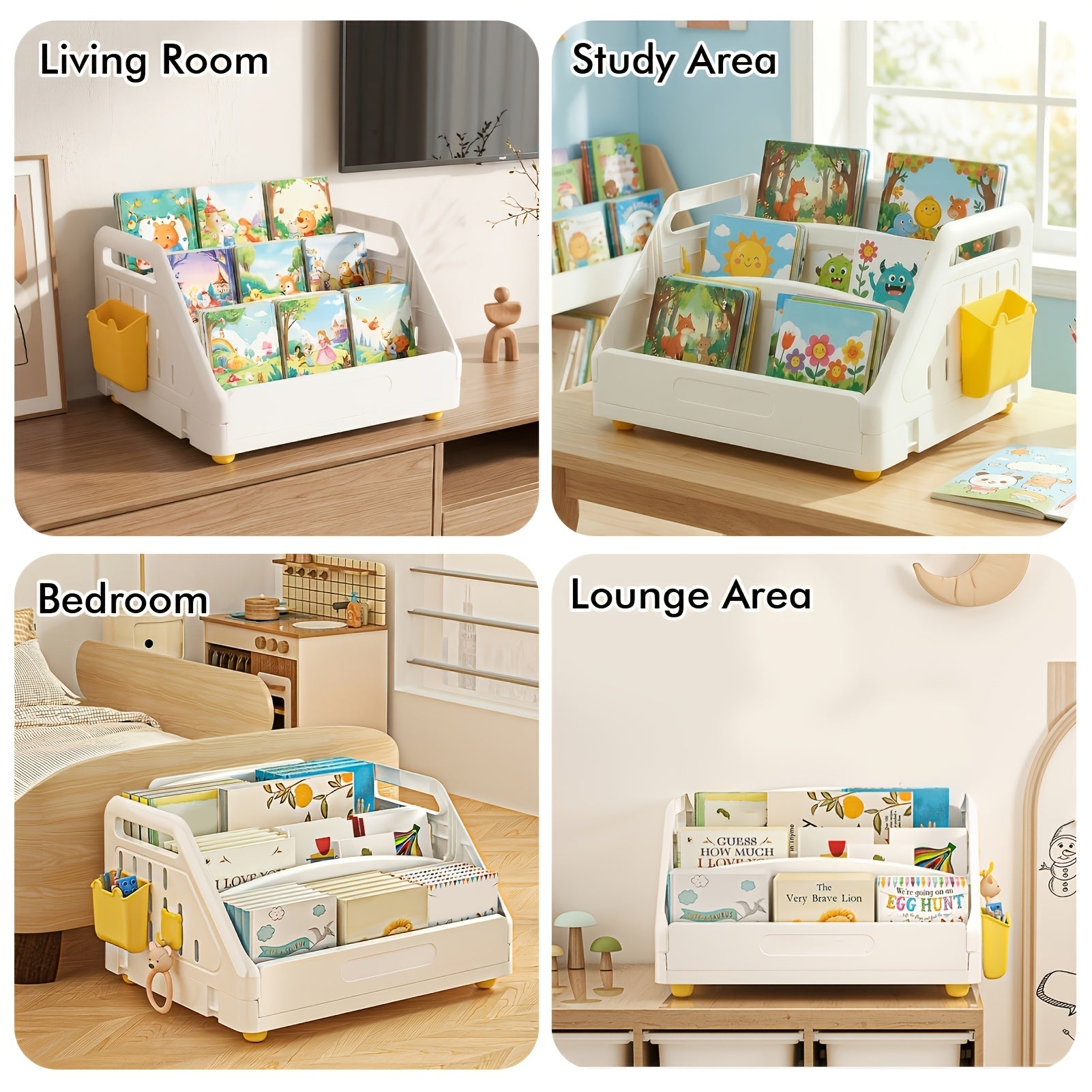Stylish Multi-Tier Book Storage Rack With Clear Classification, Sturdy & Space-Saving Design, Foldable Multifunction Bookshelf\u002FOrganizer For Bedroom And Bedside, Ideal For Neatly Storing Books And Daily Items, Standing Shelf